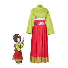 Pokemon Erika Costume - Red Green Kimono Erika Cosplay