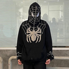 Spider Man Across The Spider Verse Black Suit Spider Man Costume - Hoodie Black Suit Spider Man Cosplay