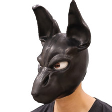 Anubis Black Dog Animal Mask Prop - Animal Black Dog Anubis Cosplay Costume Mask
