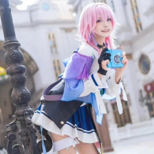 Honkai Star March 7th Wig - March 7th Cosplay Costume Wig