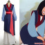 Blue Mulan Cosplay Costume Dress