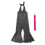 Girls Disco Queen Costume - Sparkling Black Jumpsuit Disco Cosplay