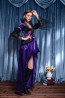 Halloween Masquerade Ball Fancy Evil Queen Purple Dress Costume