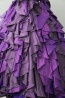 Purple and Black Organza Taffeta Ball Gown Costume Gothic Dress