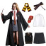 Women and Girls Harry Potter Gryffindor Wizard Deluxe Costume - Full Set Including Scarf and Wand Gryffindor Cosplay