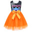 Girls K-Pop Demon Hunters Mira Costume - Black Orange Tutu Dress Mira Cosplay