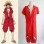 One Piece Episode Of Luffy Adventure On Hand Island Luffy Costume - Red Jumpsuit Luffy Cosplay