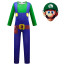 Boys Super Mario Bros Luigi Costume - Bodysuit Mask Gloves Set Luigi Cosplay