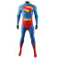 Superman Movie 2025 Superman Costume - Muscle Pattern Bodysuit Cape Superman Cosplay