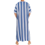 Muslim Costume - Blue White Striped Kaftan Robe Muslim Cosplay