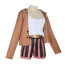 One Piece Jewelry Bonney Costume - Brown Jacket Shirt Shorts Set Jewelry Bonney Cosplay