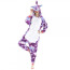 Kids Purple Printed Unicorn Costume - Onesie Jumpsuit Purple Printed Unicorn Cosplay