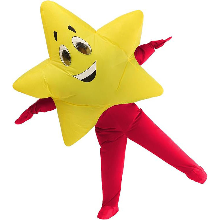Happy Star Inflatable Costume - Red Legs Happy Star Cosplay