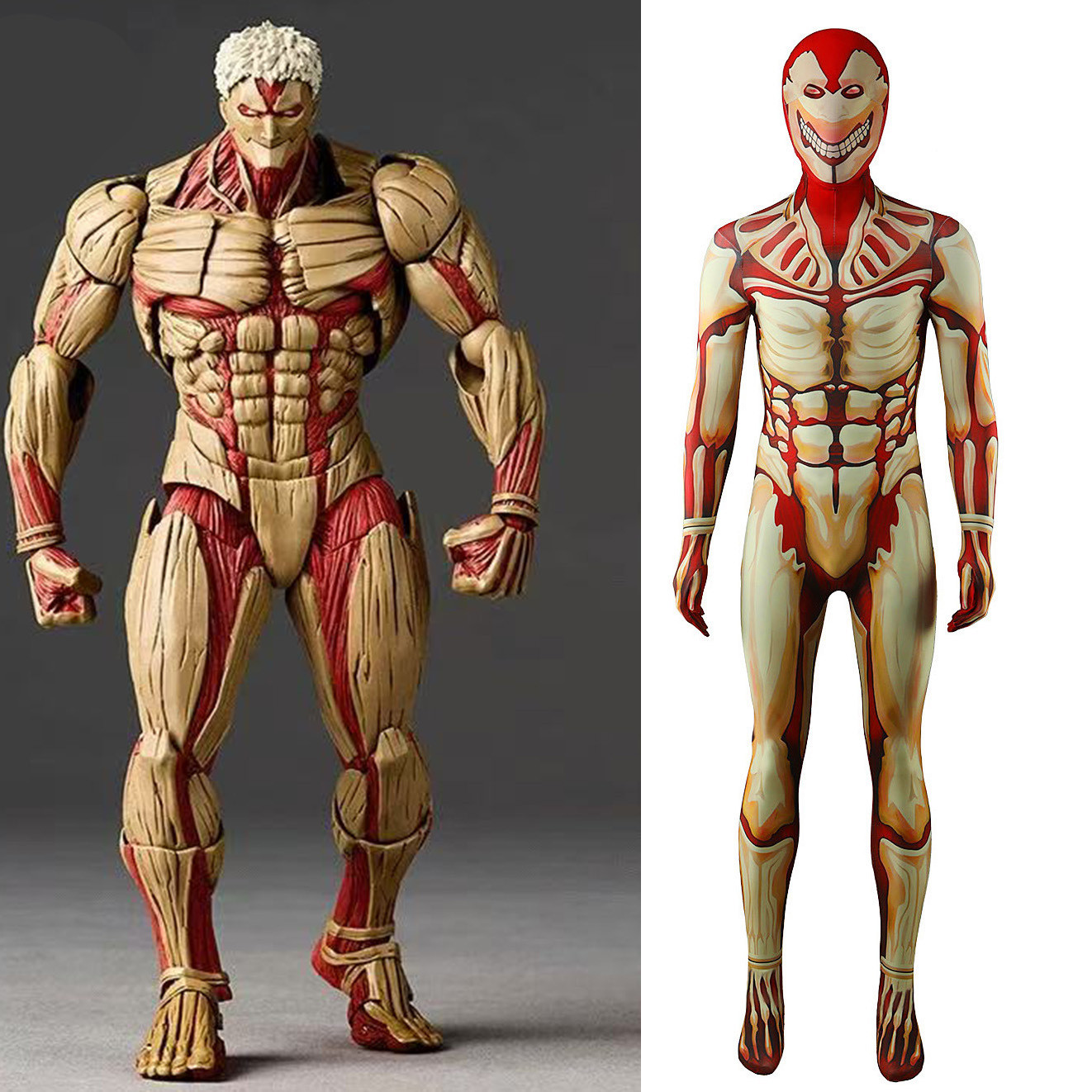 Attack on Titan Armored Titan Reiner Braun Costume - Bodysuit Mask Armored Titan Cosplay