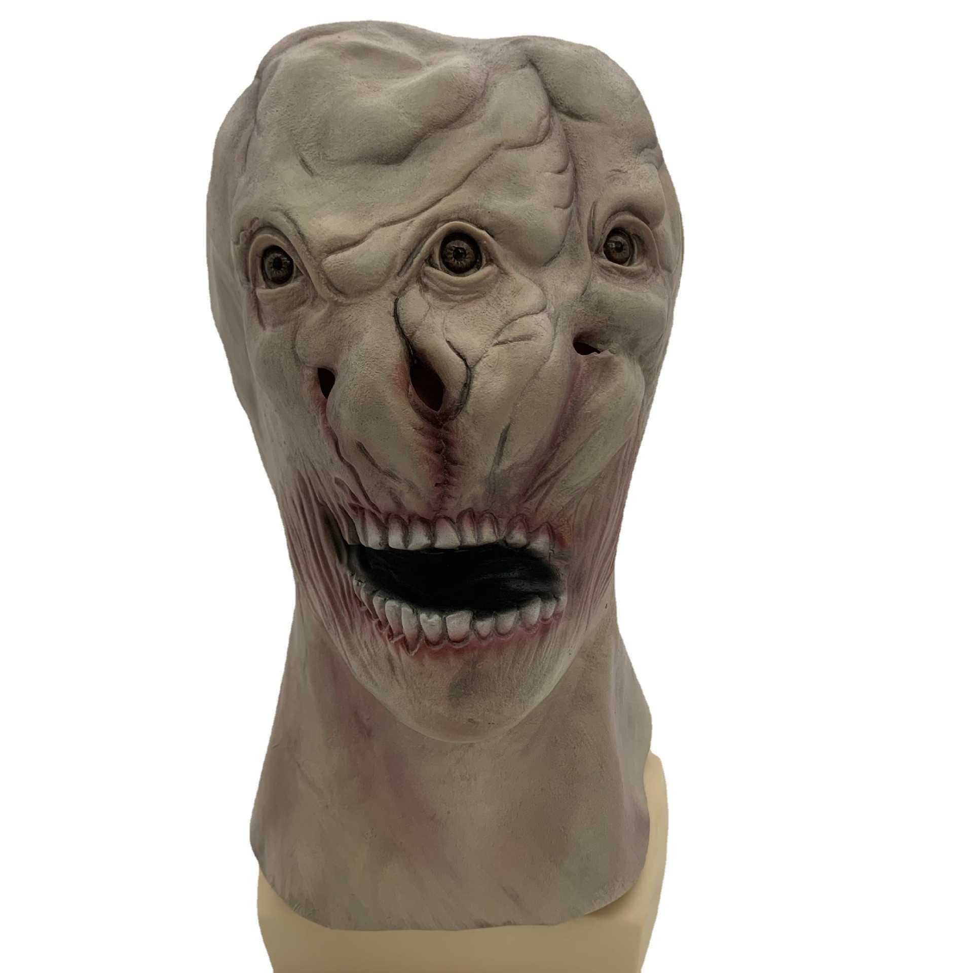 Three Eyed Monster Mask Prop - Halloween Horror Three Eyes Monster Cosplay Costume Mask