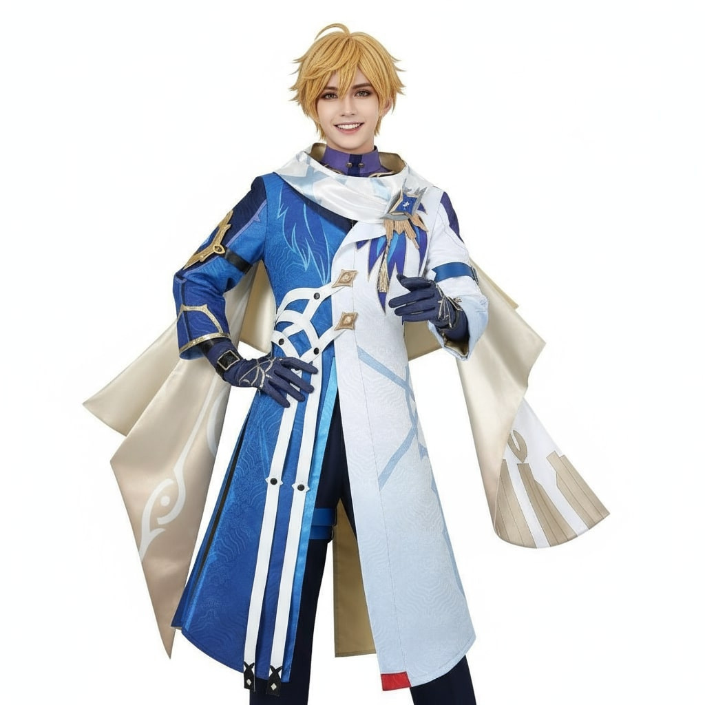 Honkai Star Rail Sunday Costume - Blue White Coat Set Sunday Cosplay