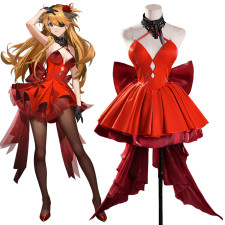 Neon Genesis Evangelion Asuka Langley Soryu Costume - Red Dress Asuka Langley Soryu Cosplay