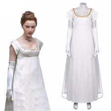 Bridgerton Daphne Costume - White Dress Daphne Bridgerton Cosplay