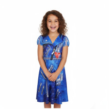 Girls Descendants Evie Costume - Blue Dress Evie Cosplay