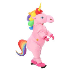 Pink Rainbow Unicorn Inflatable Costume - Pink Rainbow Unicorn