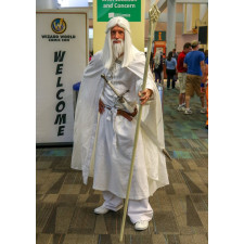 The Lord Of The Rings Gandalf Costume - White Robe Gandalf Cosplay
