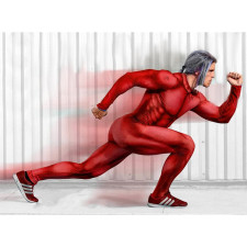 Man Muscle Suit Costume - Red Bodysuit Men's Muscle Suit Cosplay