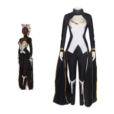 X-Men Storm Costume - Black And White Bodysuit Cloak Storm Cosplay