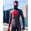 Spider-Man 2 Miles Morales Across the Spider-Verse Costume - Black Red Bodysuit Mask Set Miles Morales Spider Man Cosplay