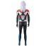 Spider-Man 2 Miles Morales Evolved Suit Style 1 Costume - White Bodysuit Hood Mask Set Miles Morales Spider-Man Cosplay