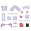 Muse Dash Nurse Costume - White Pink Dress Accessories Full Set Muse Dash Nurse Cosplay