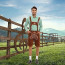 Traditional Oktoberfest Costume - Green Lederhosen Bavarian Set Oktoberfest Cosplay