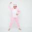 Kids Pink White Rabbit Costume - Onesie Jumpsuit Pink White Rabbit Cosplay