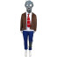Plants vs. Zombies Costume - Brown Suit Mask Set Zombie Cosplay
