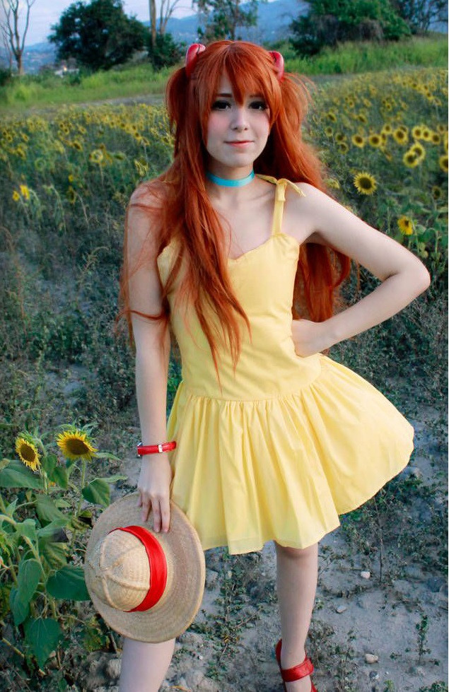 Neon Genesis Evangelion Asuka Langley Soryu Costume - Yellow Dress Asuka Langley Soryu Cosplay