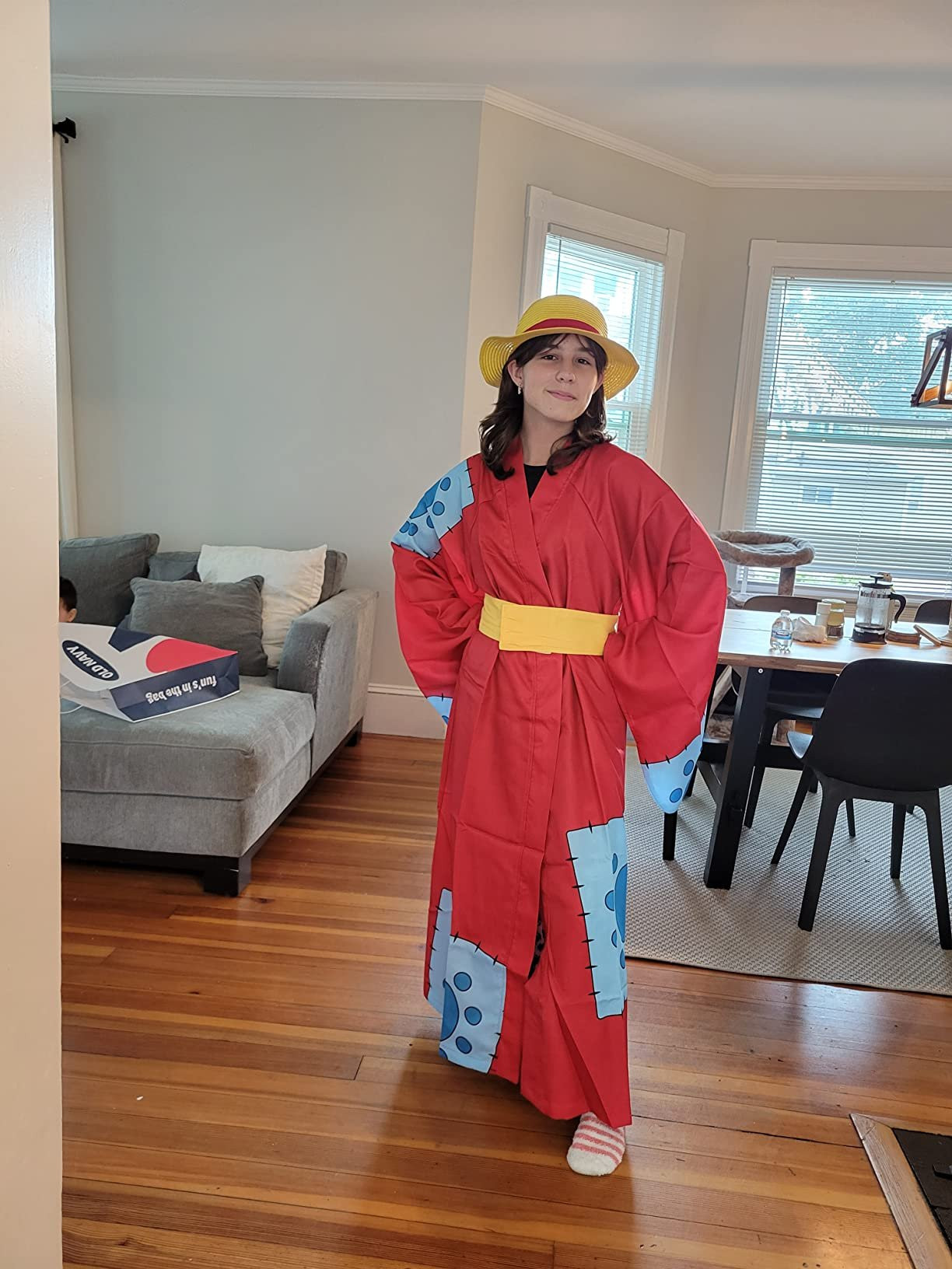 One Piece Luffy Costume - Red Kimono Luffy Cosplay
