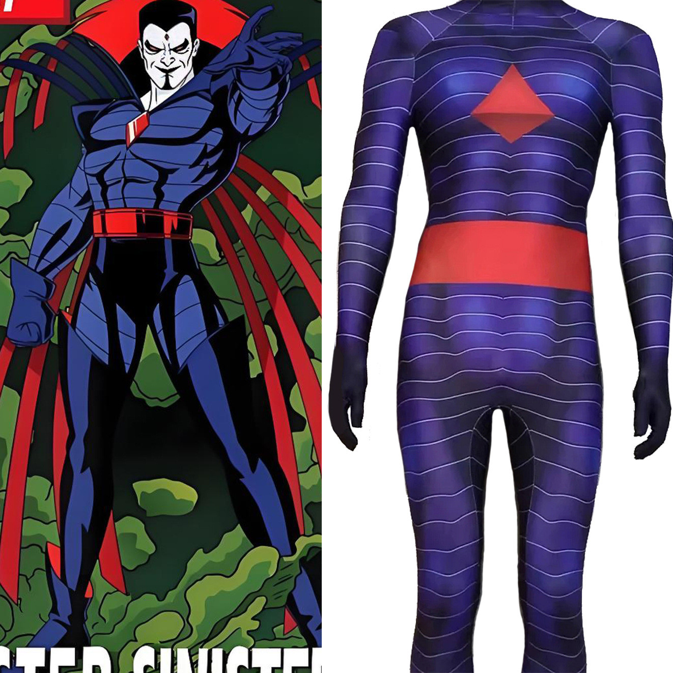 X-Men 97 Mr. Sinister Costume - Purple Red Bodysuit Mr Sinister Cosplay