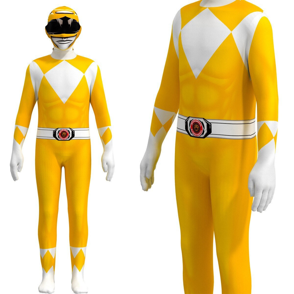 Boy's Yellow Power Ranger Classic Muscle Costume - Yellow Ranger Classic Muscle Costume