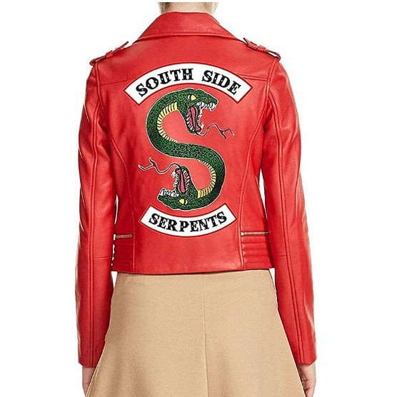 Riverdale South Side Serpents Costume - Red Leather Jacket South Side Serpents Cosplay