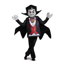 Kids Lego Vampire Deluxe Costume - Bodysuit Mask Full Set Lego Vampire Cosplay