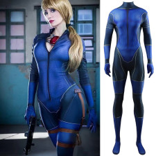 Resident Evil 5 Jill Valentine Costume - Blue Bodysuit Jill Valentine Cosplay