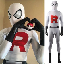Pokemon Team Rocket Spider-Man Crossover Costume - Bodysuit Team Rocket Spider-Man Crossover Cosplay
