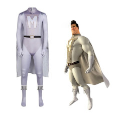 Megamind Metro Man Costume - White Bodysuit Metro Man Cosplay