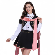 Tears Of Themis MC Rosa Deluxe Costume - Black & White Dress Miss Lawyer Rosa Cosplay