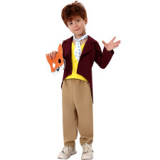 Kids Fantastic Mr. Fox Costume - Red Suit Pants Set Mr. Fox Cosplay