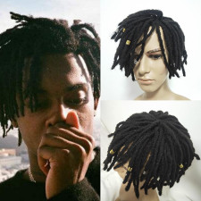 Playboi Carti Wig - Black Dreadlocks Wig Playboi Carti Cosplay Costume