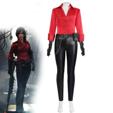 Resident Evil The Final Chapter Ada Wong Costume - Red Shirt Pants Accessories Full Set Ada Wong Cosplay