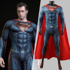 Zack Snyder's Justice League Superman Costume - Bodysuit Cape Set Superman Cosplay