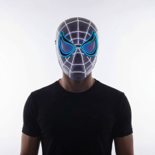Marvel Spider-Man Black LED Mask Prop - Spider Man LED Costume Cosplay Mask