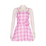 Barbie Movie 2023 Margot Robbie Costume - Pink Gingham Skirt Barbie Margot Robbie Cosplay