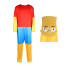 The Simpsons Bart Costume - Red Shirt Set Bart Cosplay